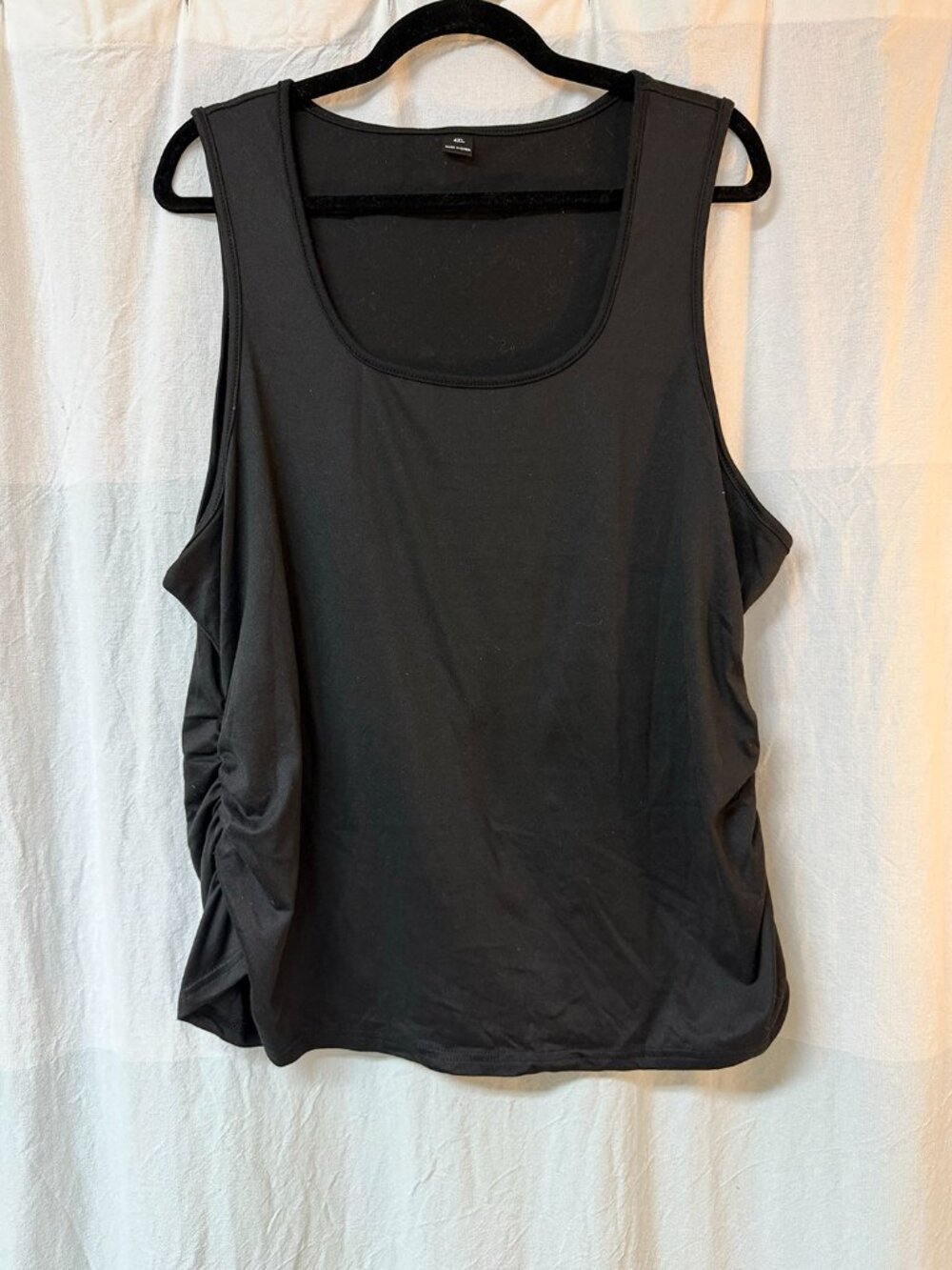 Ruched Square Neck Basic Tank